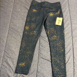 ZYIA Active Navy and Gold Leggings